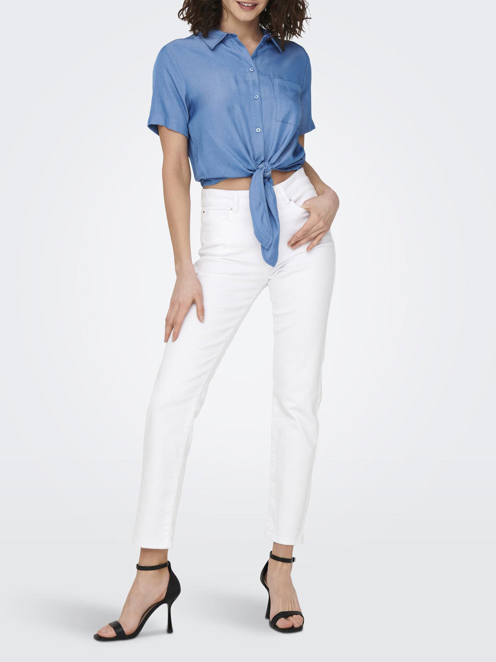 Jeans Capri Only da Donna - Bianco