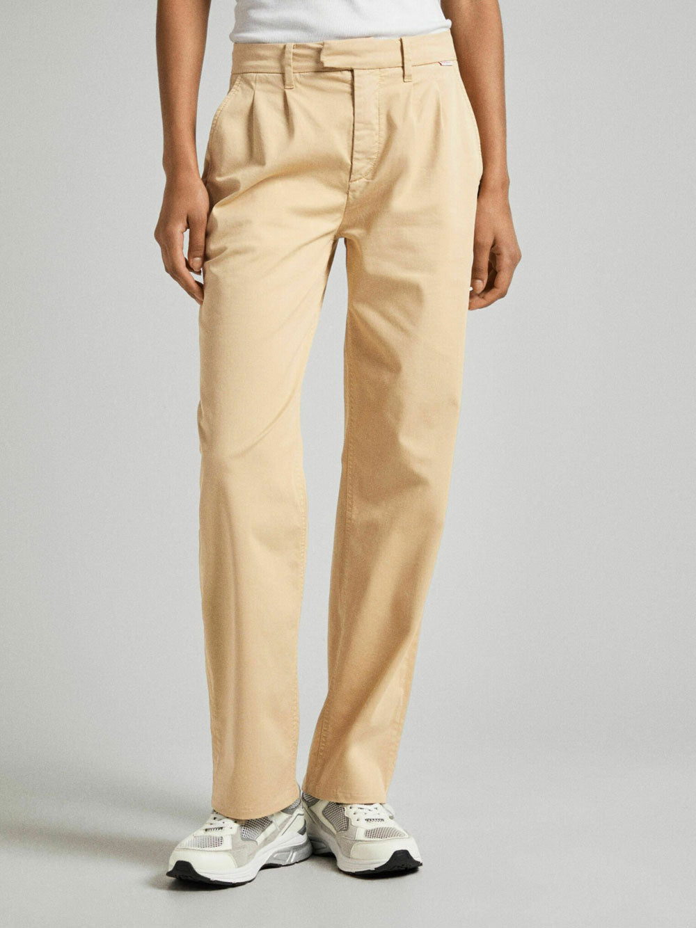 Pantalone Chino Pepe Jeans Tina da Donna - Beige