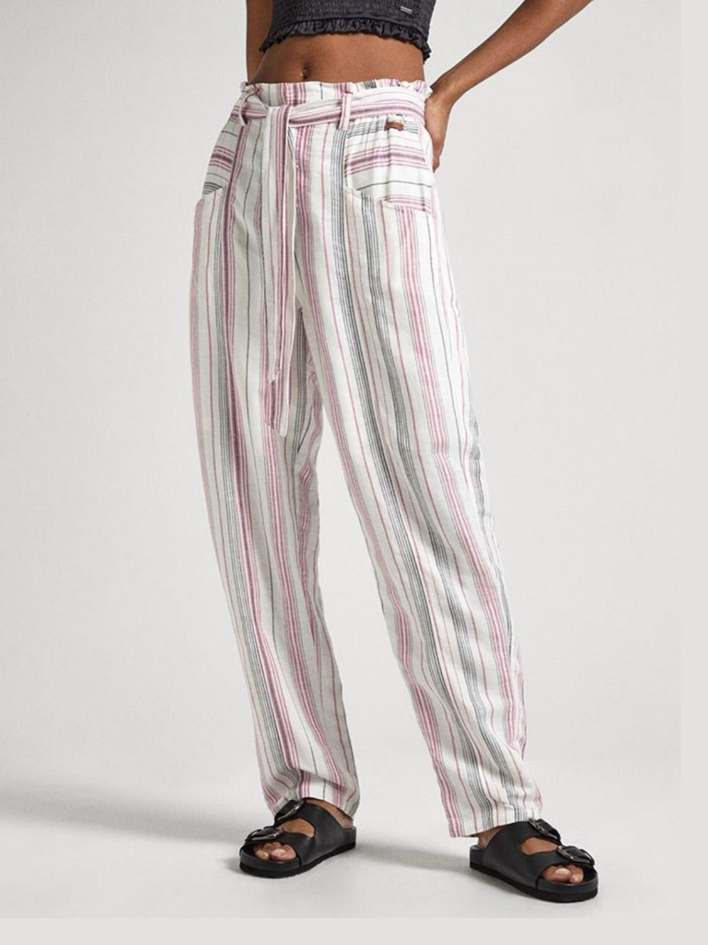 Pantalone Straight Pepe Jeans Dodo da Donna - Bianco