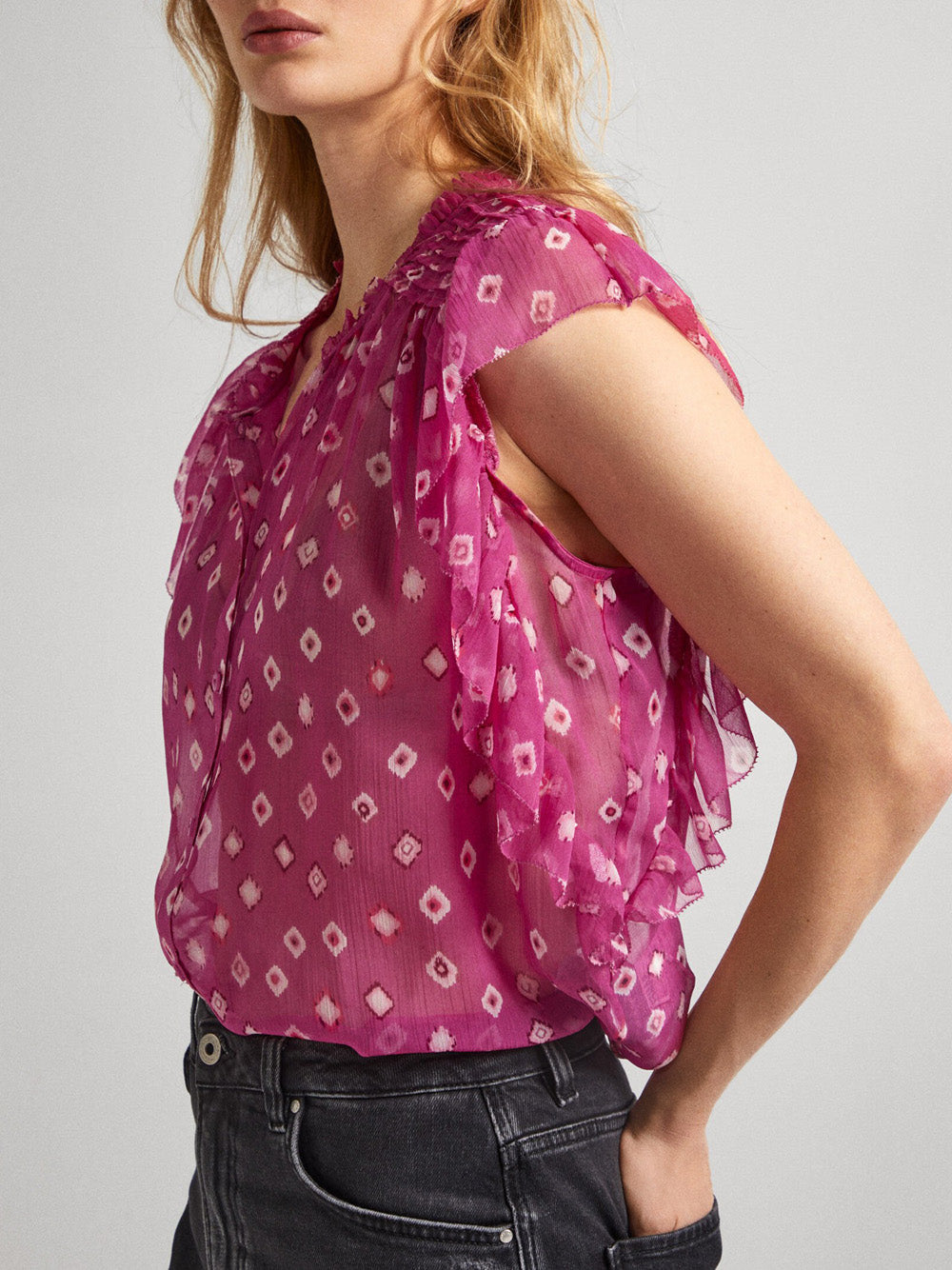 Blusa Pepe Jeans Marley da Donna - Rosa