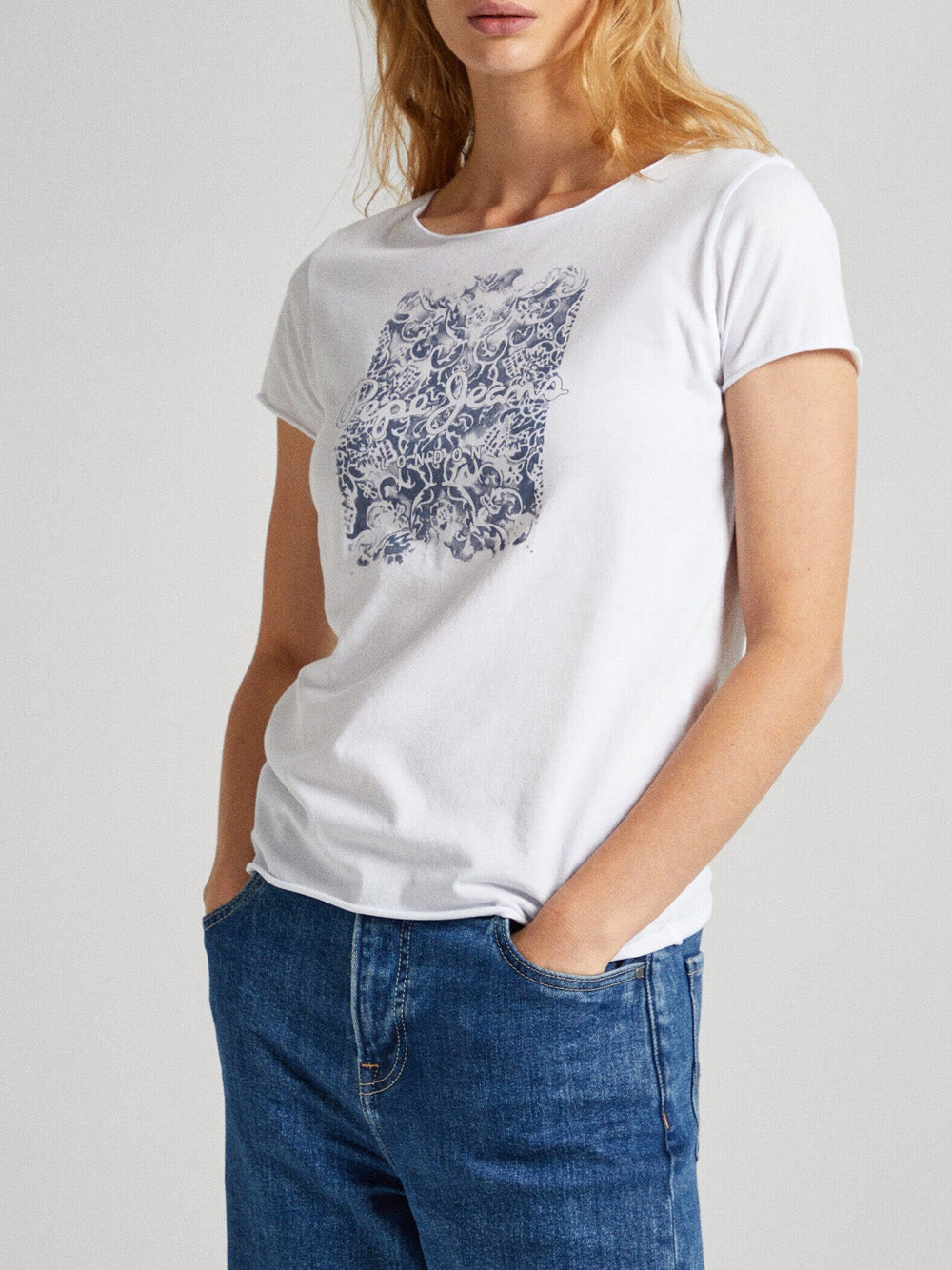 T-shirt Pepe Jeans Jury da Donna - Bianco