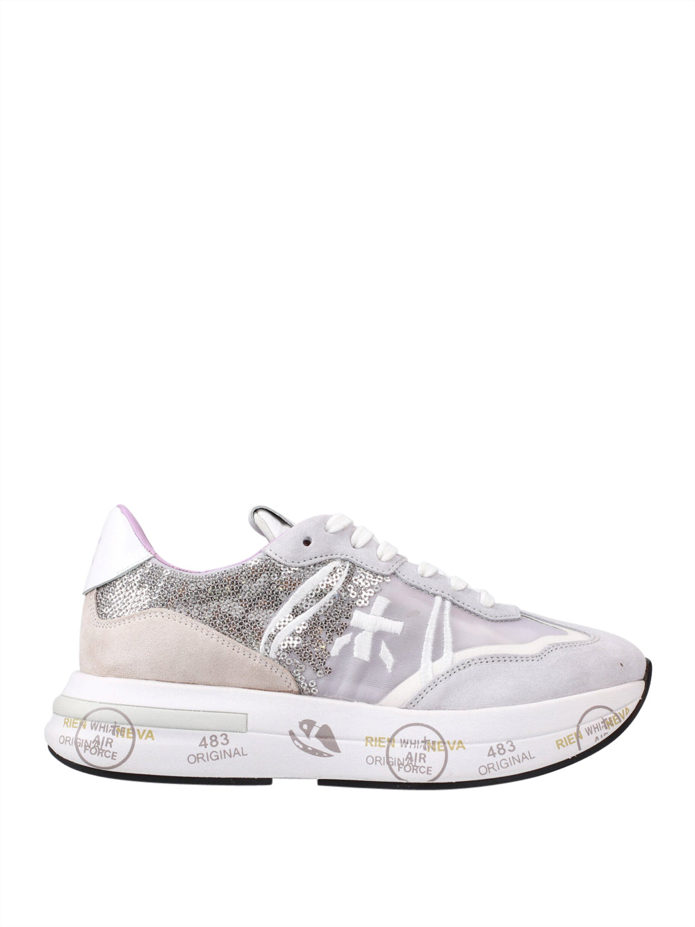 Sneakers Premiata Cassie 6719 da Donna - Beige Grigio