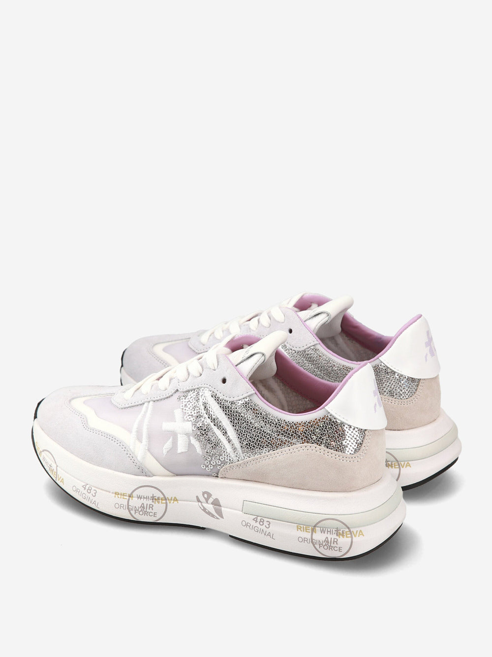 Sneakers Premiata Cassie 6719 da Donna - Beige Grigio