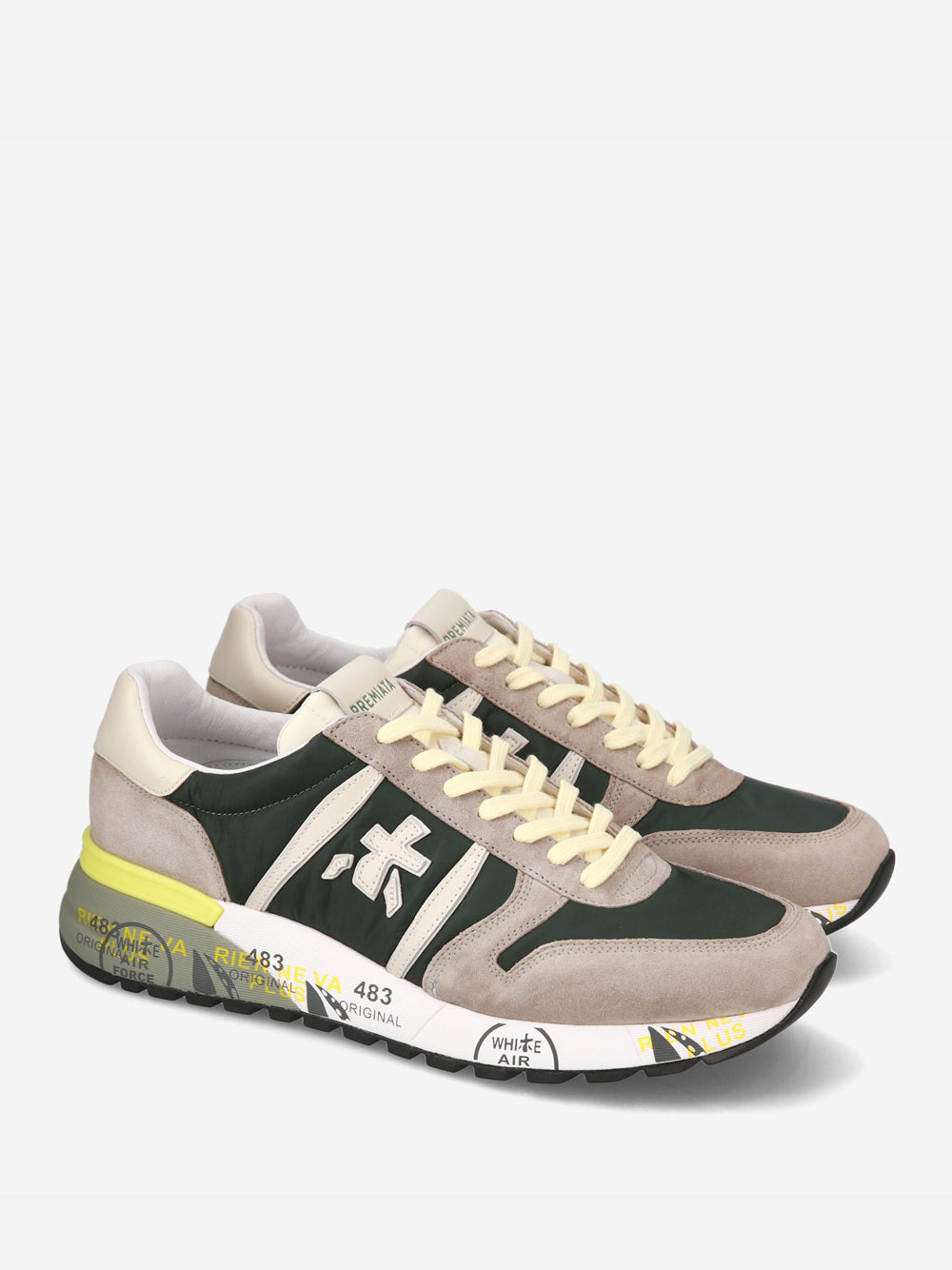 Sneakers Premiata Lander 6632 da Uomo - Grigio Verde