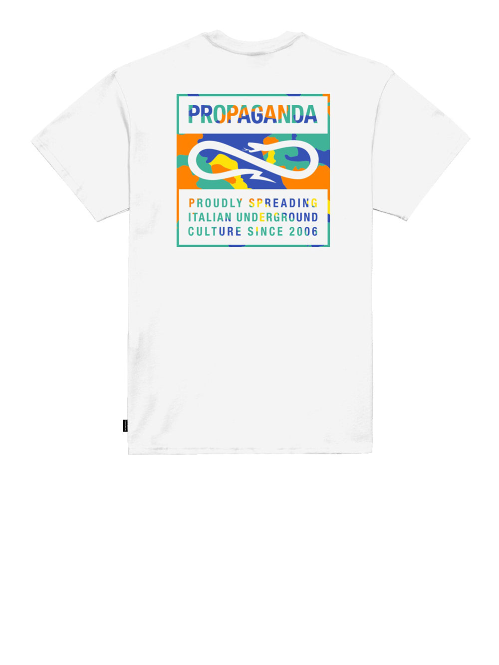 T-shirt Propaganda Label Classic Camo da Uomo - Bianco