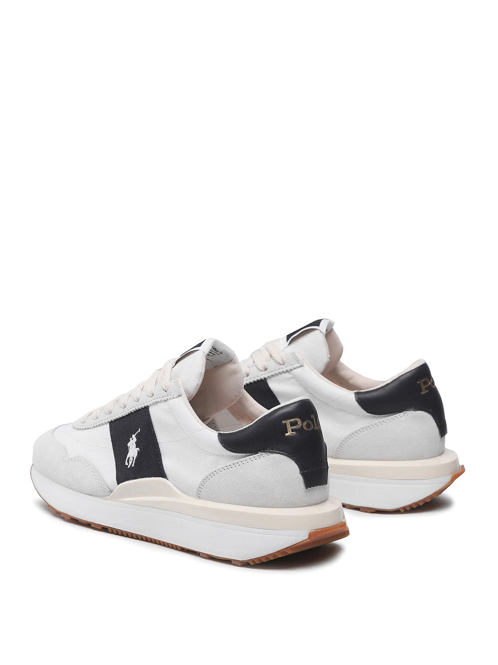 Sneakers Ralph Lauren Low Top Lace da Uomo - Bianco