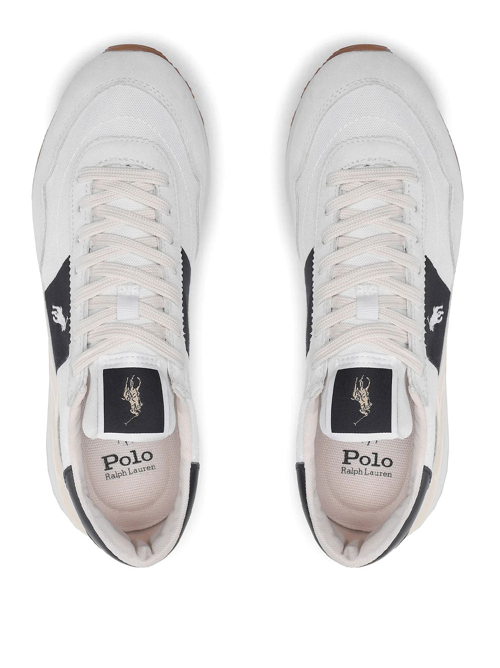 Sneakers Ralph Lauren Low Top Lace da Uomo - Bianco