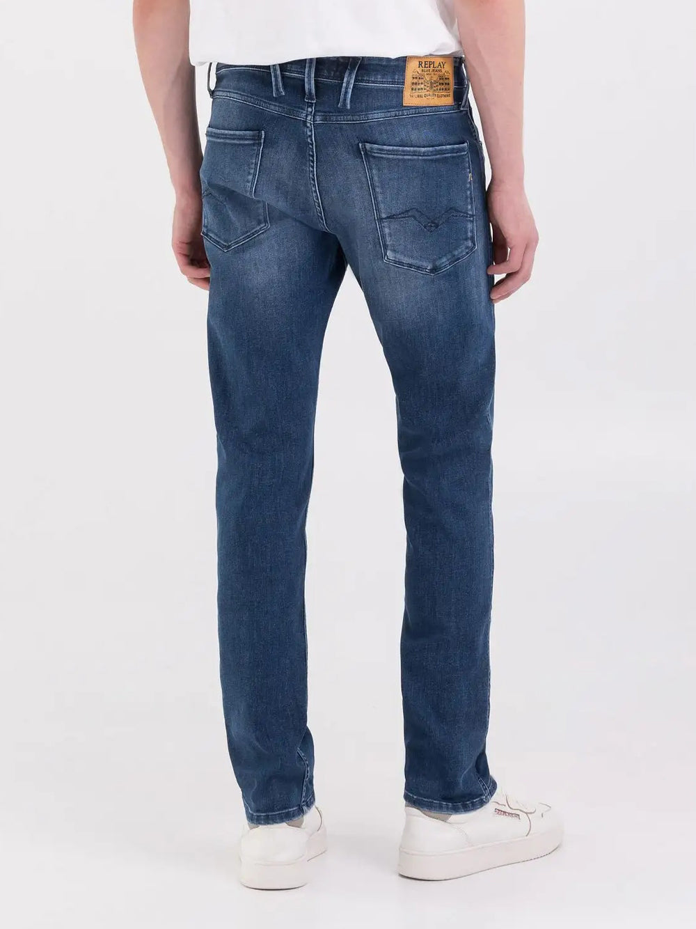 Jeans Slim Replay Anbass da Uomo - Denim