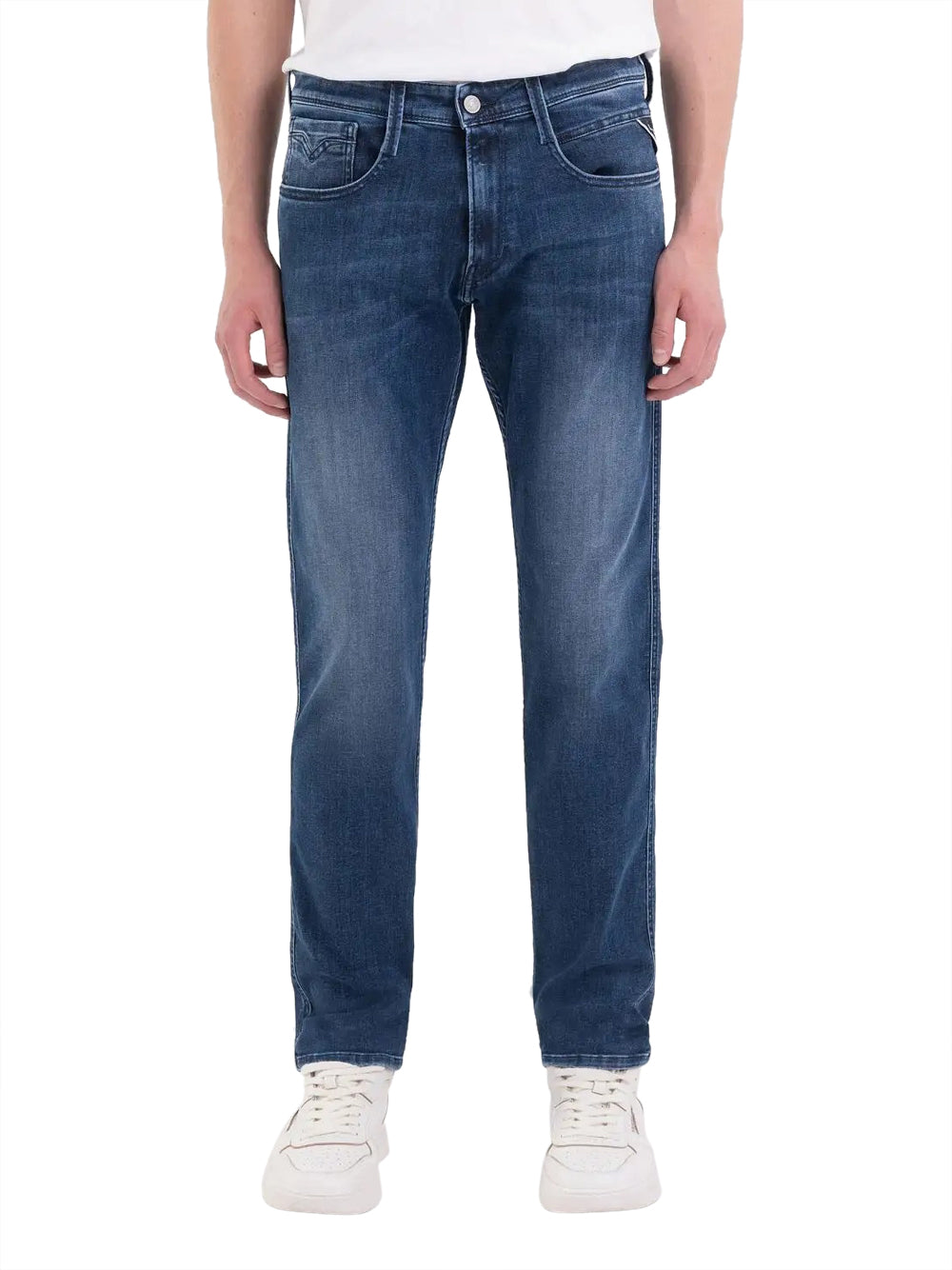 Jeans Slim Replay Anbass da Uomo - Denim