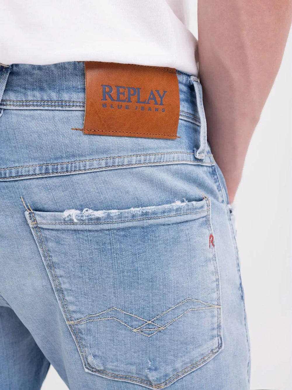 Jeans Slim Replay Anbass da Uomo - Denim