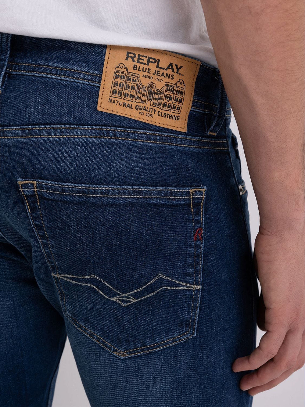 Jeans Slim Replay Grover da Uomo - Denim