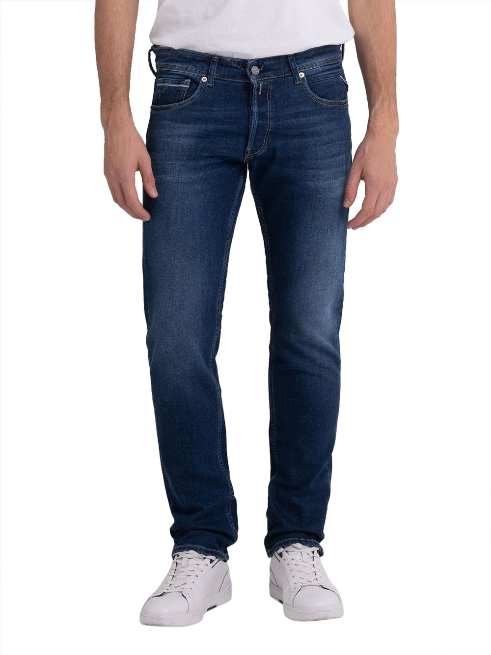 Jeans Slim Replay Grover da Uomo - Denim