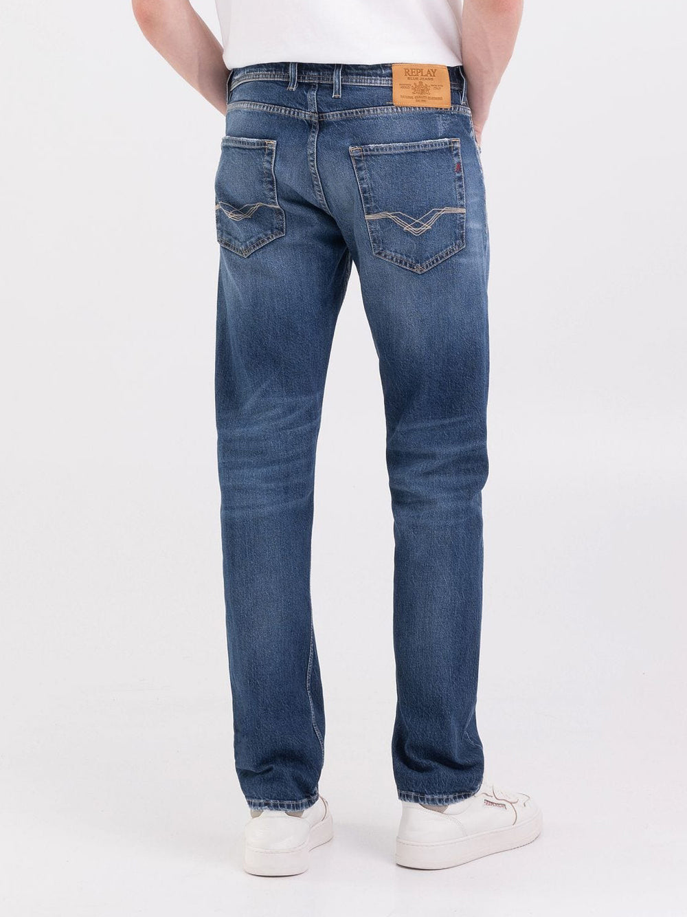 Jeans Straight Replay Grover da Uomo - Denim