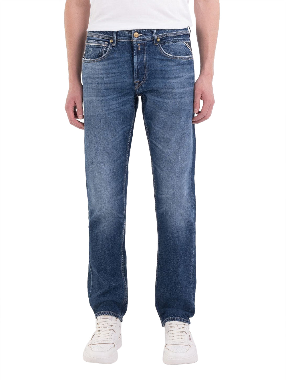 Jeans Straight Replay Grover da Uomo - Denim