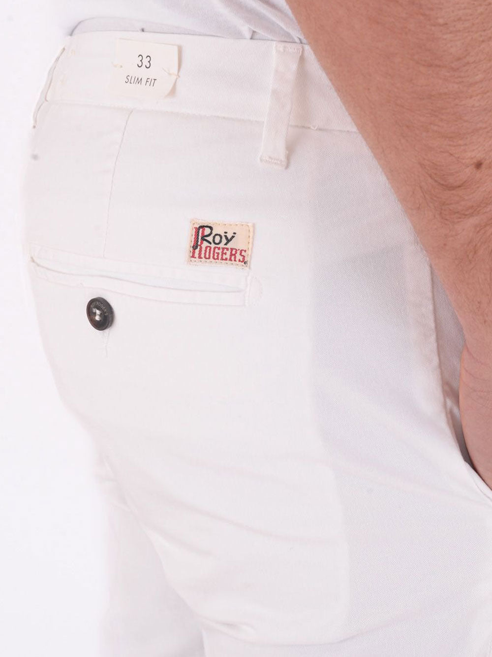 Pantalone Chino Roy Rogers New Rolf da Uomo - Bianco