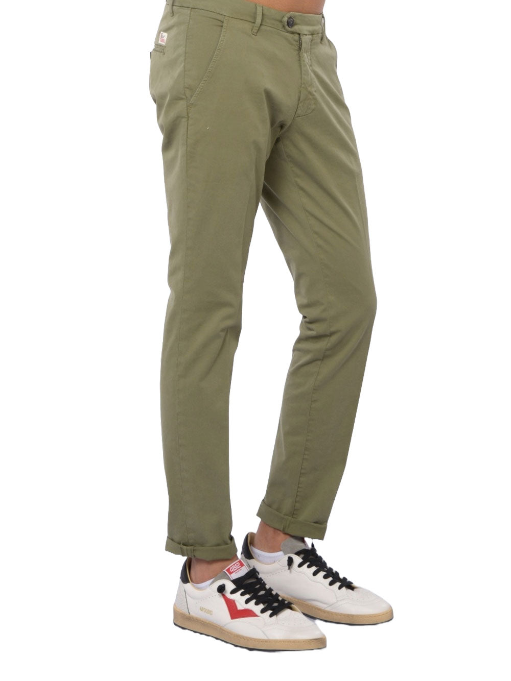 Pantalone Chino Roy Rogers Chino Smart da Uomo - Verde