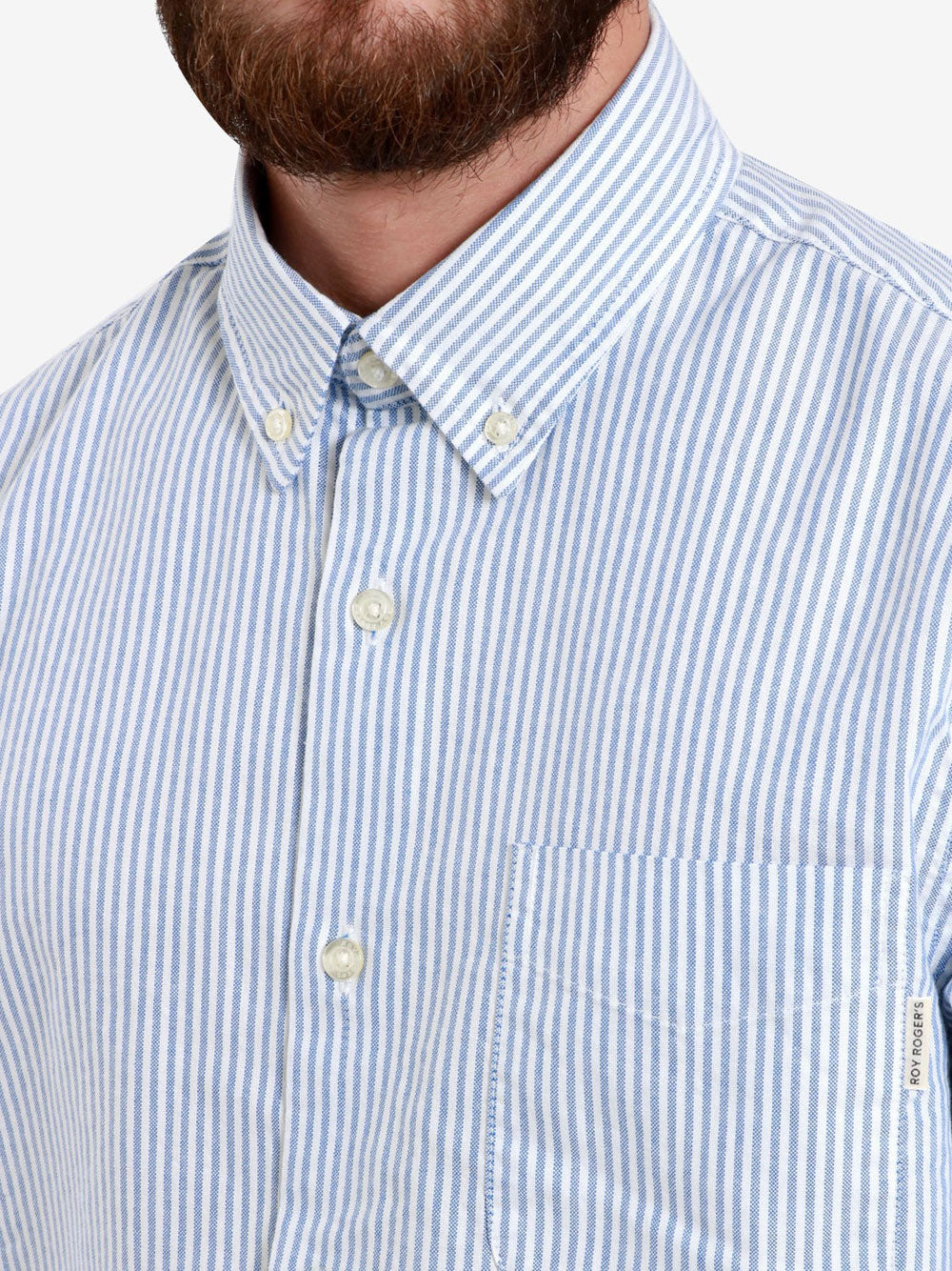 Camicia Classica Roy Rogers Botton Down da Uomo - Celeste