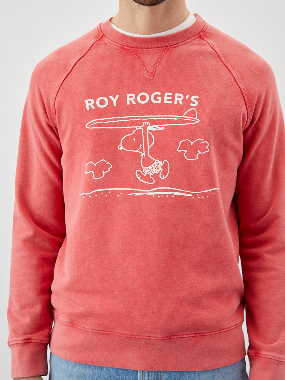 Felpa Roy Rogers Crew Peanuts da Uomo - Rosa