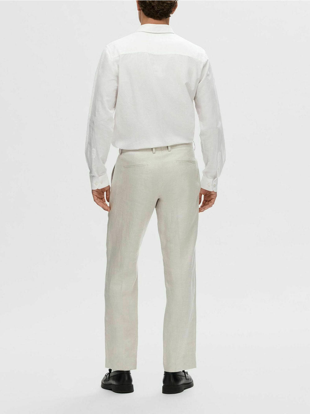 Pantalone Chino Selected Homme da Uomo - Avorio