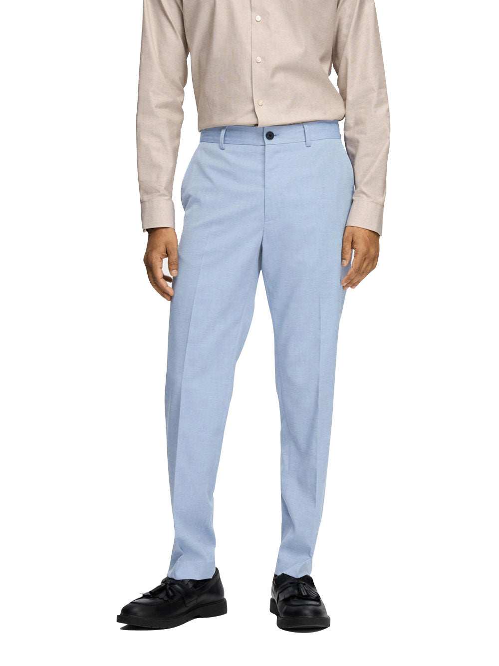 Pantalone Chino Selected Homme da Uomo - Celeste