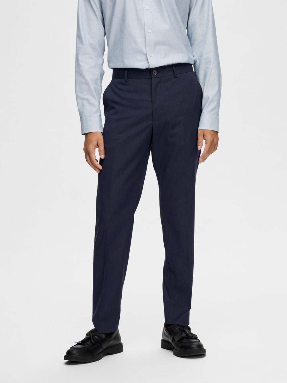 Pantalone Chino Selected Homme da Uomo - Blu