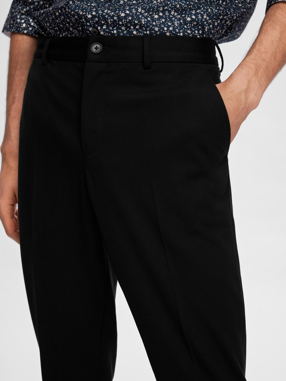 Pantalone Chino Selected Homme da Uomo - Nero