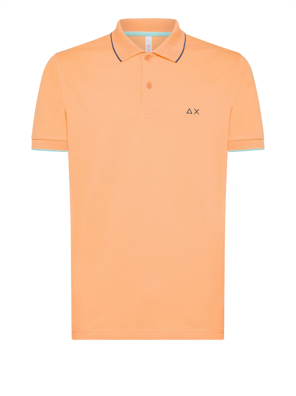 Polo Sun68 Small Stripes On Collar da Uomo - Arancione