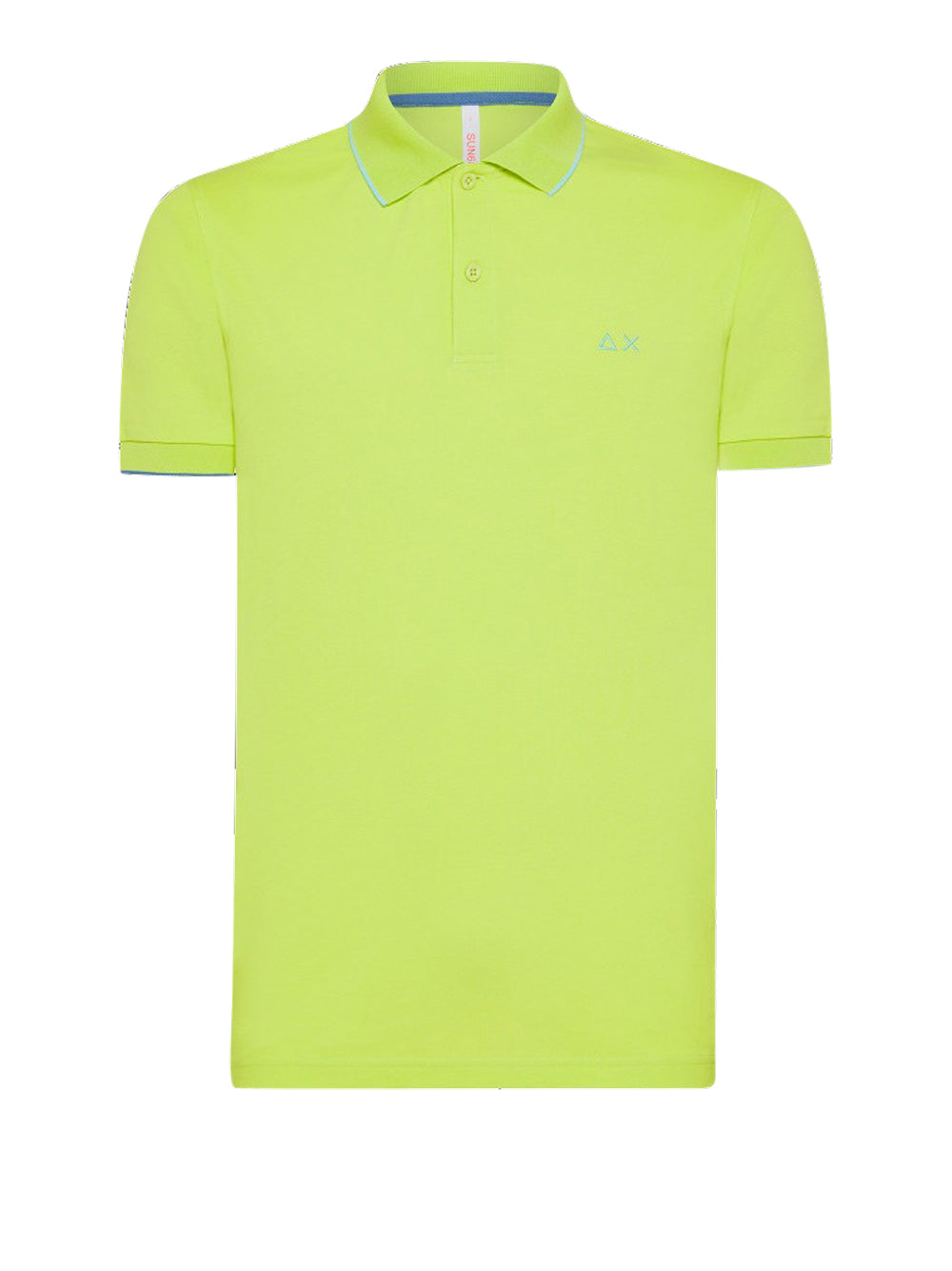 Polo Sun68 Small Stripes On Collar S/S da Uomo - Giallo