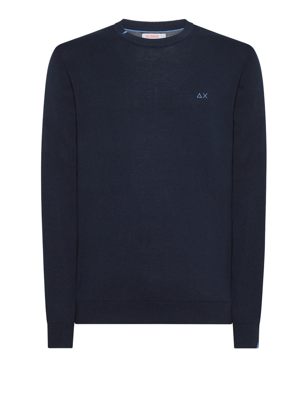 Pullover Sun68 Round Neck Solid da Uomo - Blu