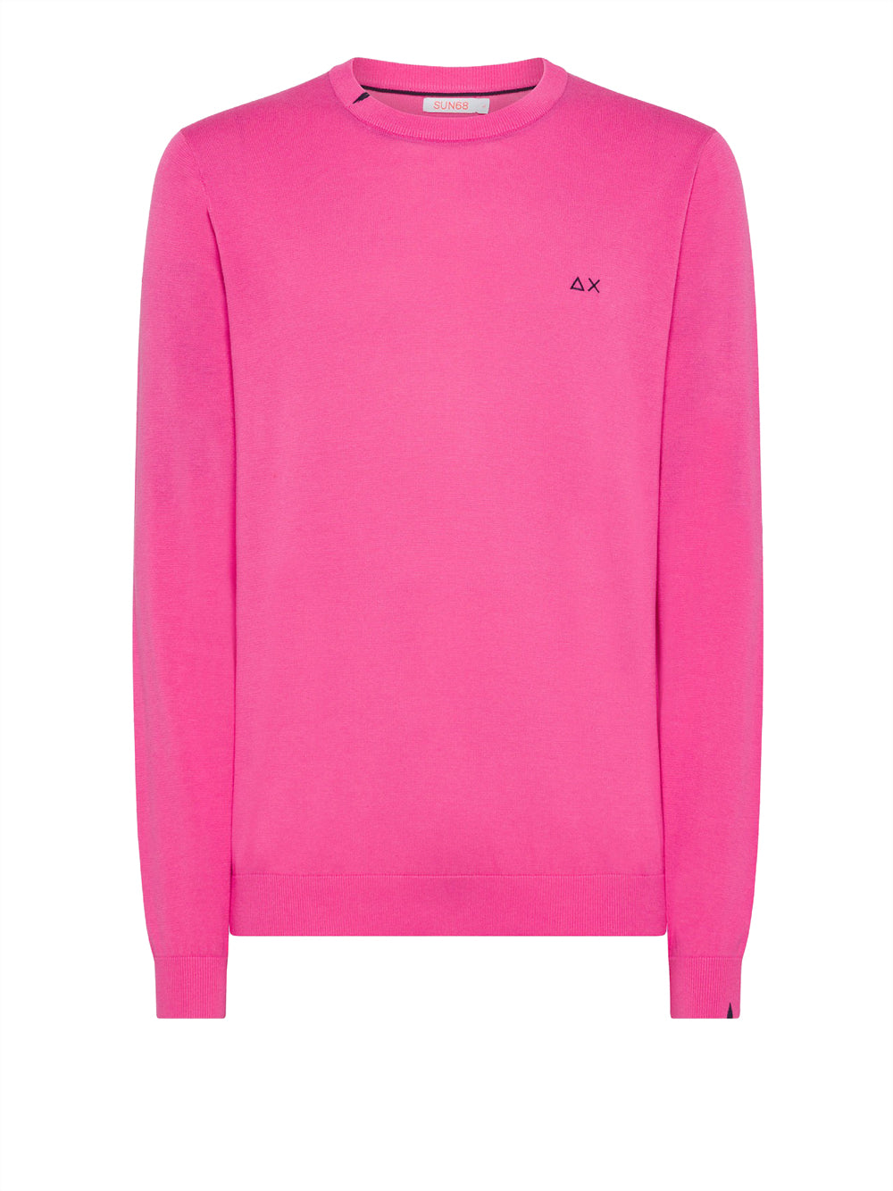 Pullover Sun68 Round Neck Solid da Uomo - Fuxia Fucsia