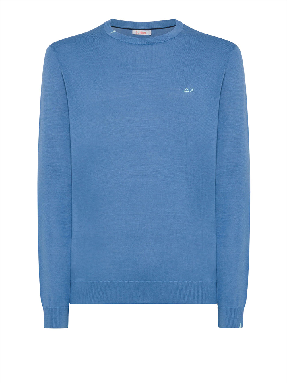 Pullover Sun68 Round Neck Solid da Uomo - Blu