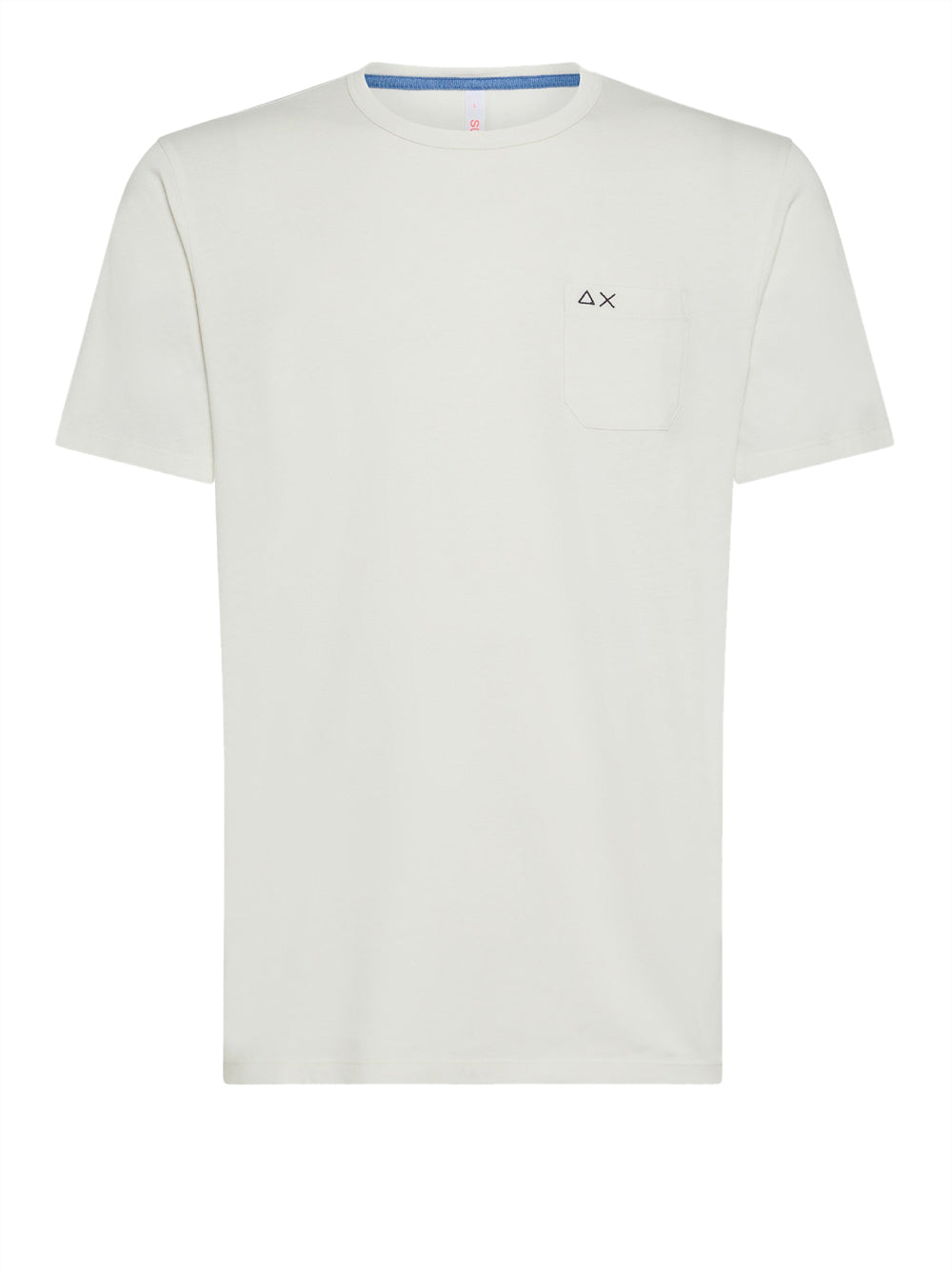 T-shirt Sun68 Round Solid Pocket da Uomo - Bianco