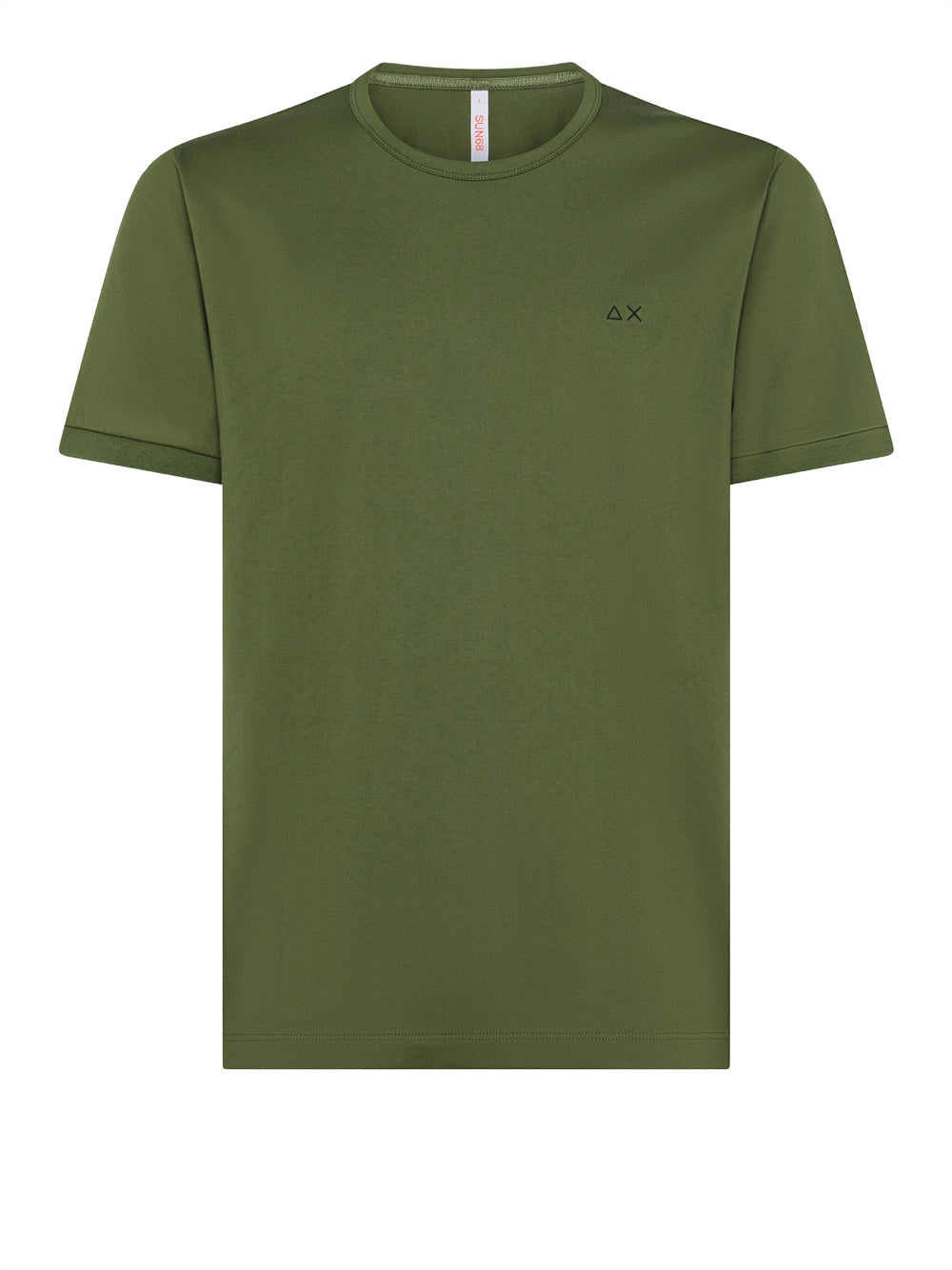 T-shirt Sun68 Round Solid S/S da Uomo - Verde