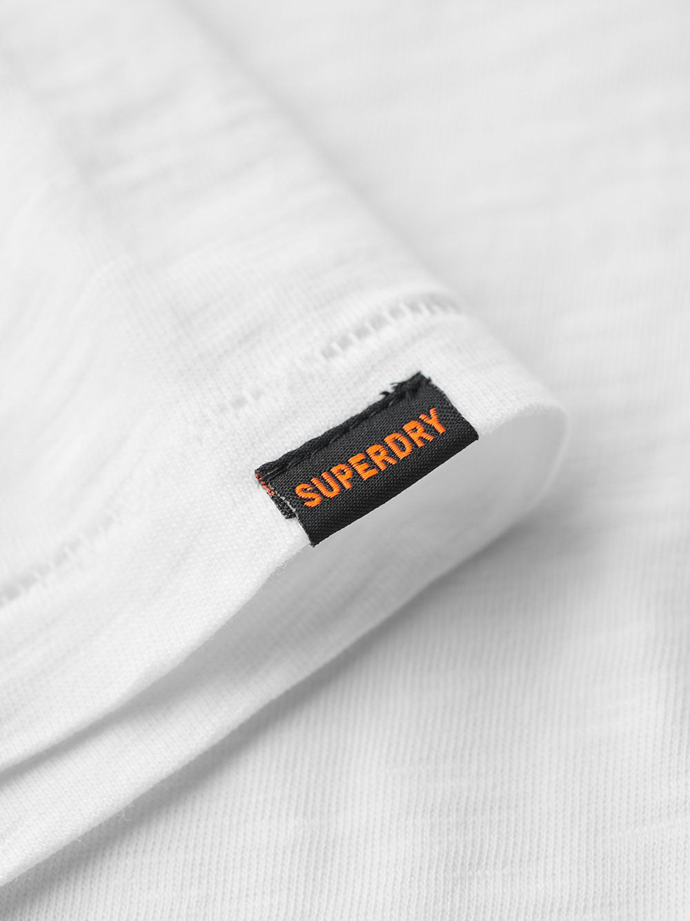 T-shirt Superdry Crew Neck Slub da Uomo - Bianco