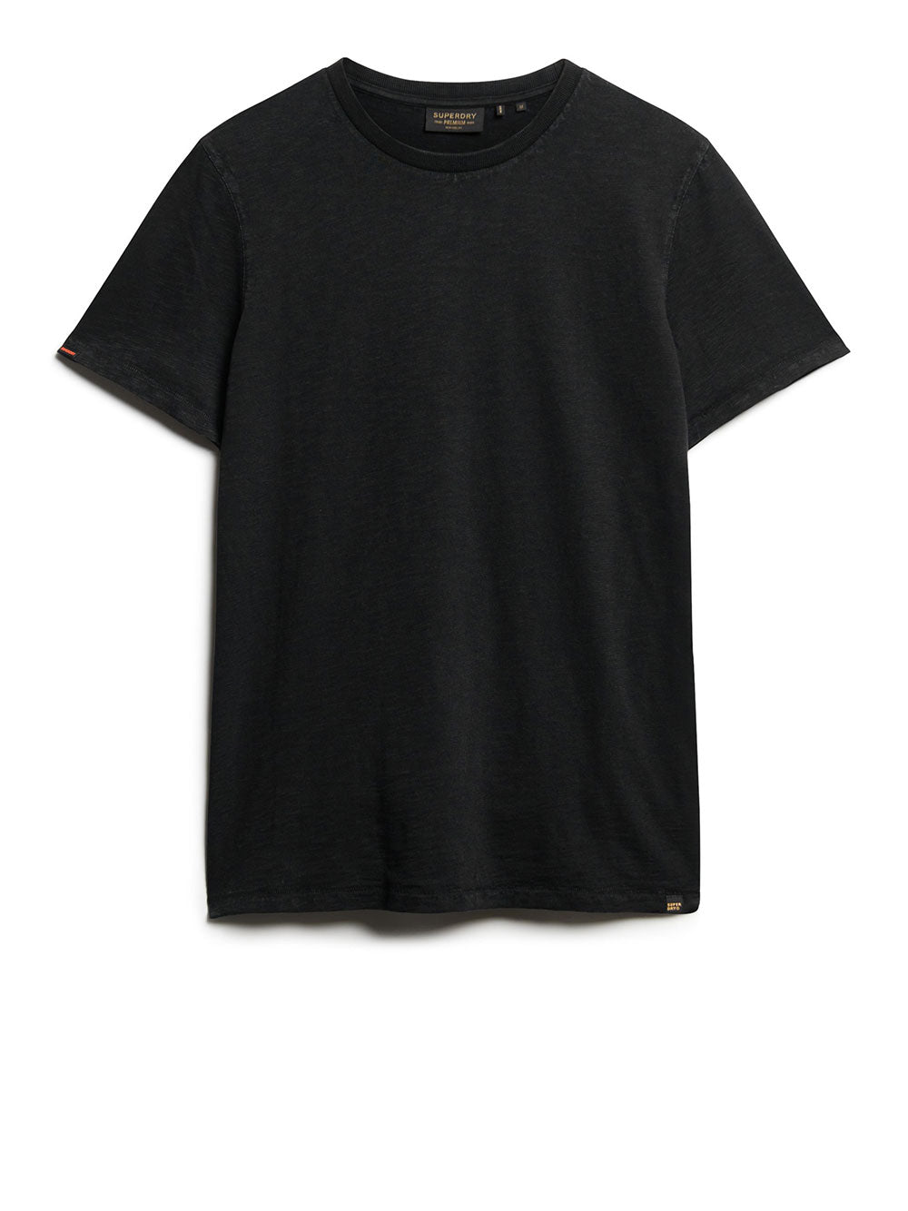 T-shirt Superdry Crew Neck Slub da Uomo - Nero