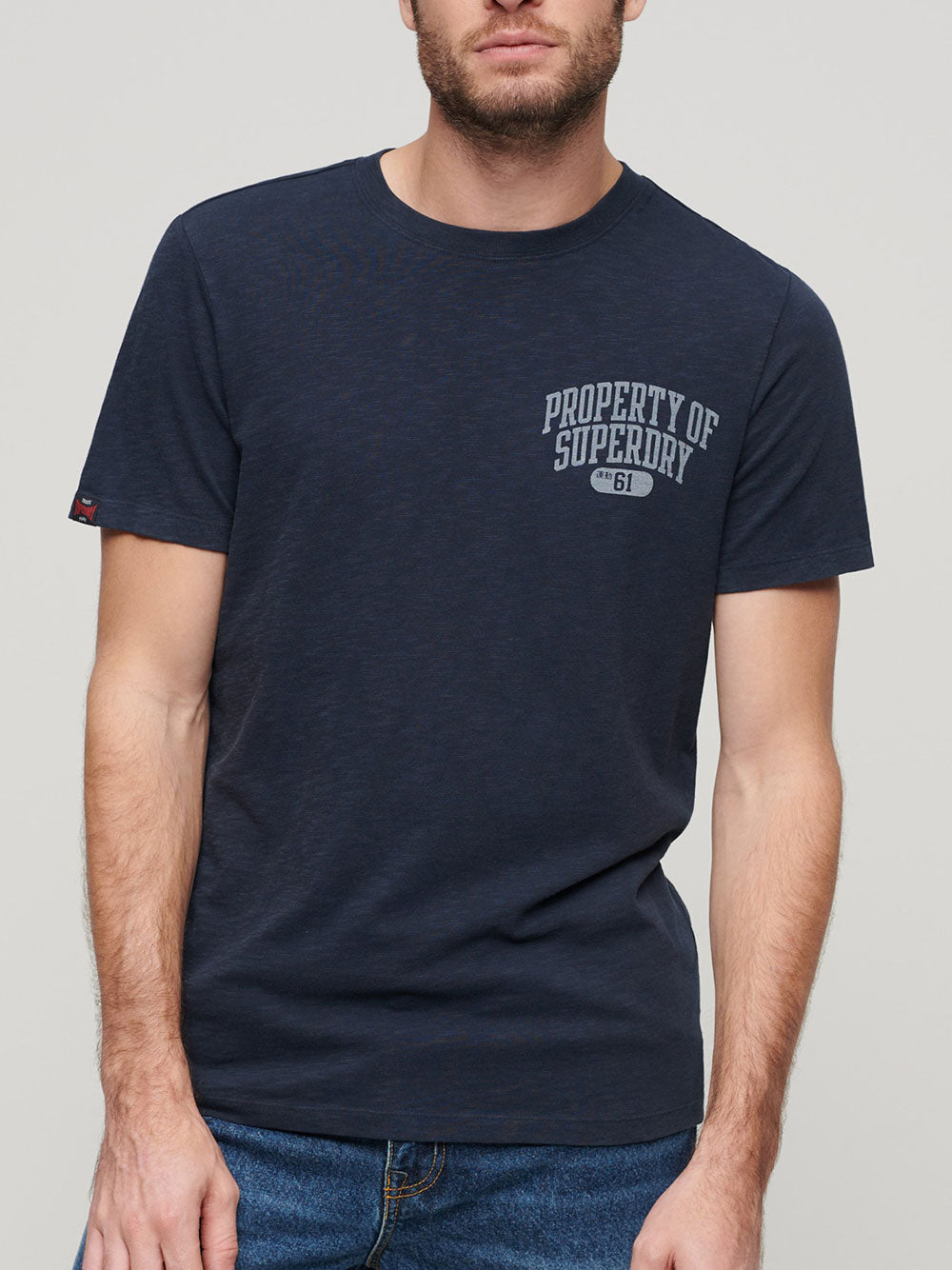 T-shirt Superdry Athletic College Graphic da Uomo - Blu