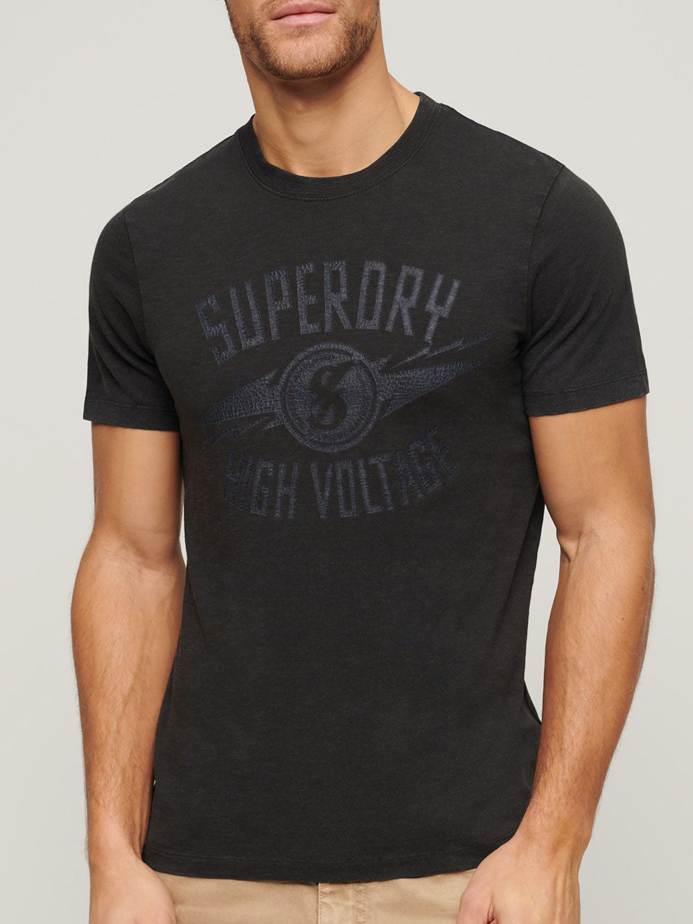 T-shirt Superdry Retro Rocker Graphic da Uomo - Nero