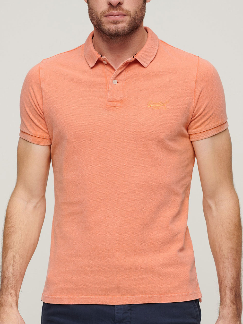 Polo Superdry Vint Destroy da Uomo - Arancione