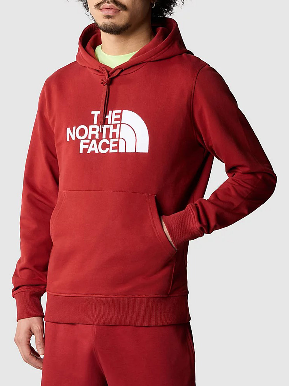 Felpa Cappuccio The North Face Light Drew Peak da Uomo - Rosso