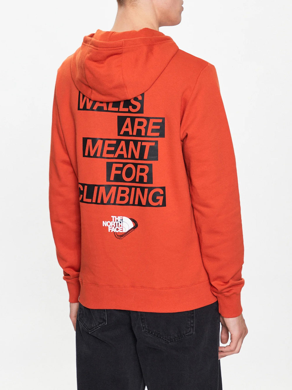 Felpa Cappuccio The North Face Outdoor Graphic da Uomo - Arancione