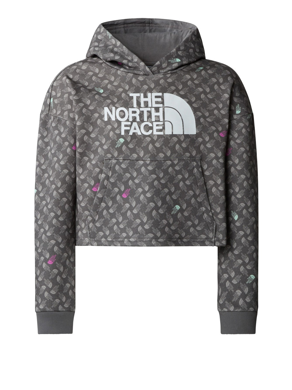 Felpa Cappuccio The North Face Drew Peak da Bambina - Grigio