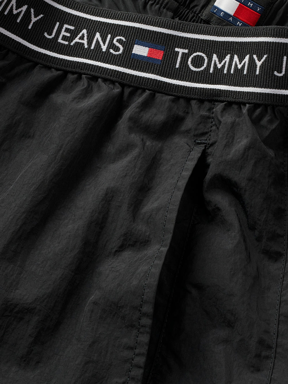 Pantalone Tuta Tommy Hilfiger Baggy Taping da Donna - Nero