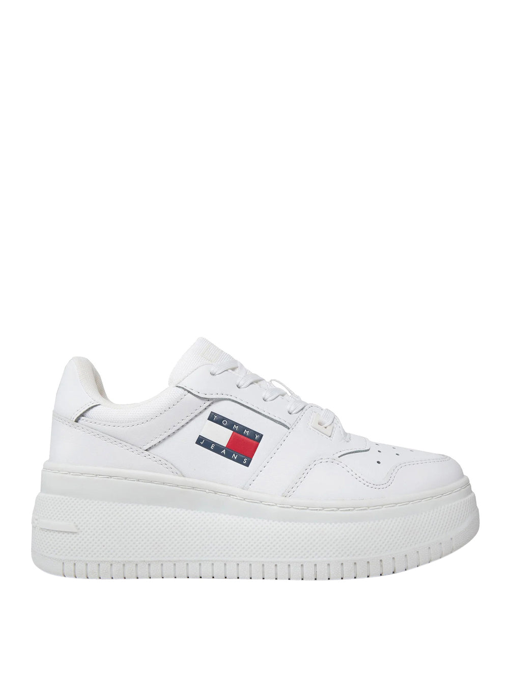 Sneakers Tommy Hilfiger Retro Basket Flat da Donna - Bianco