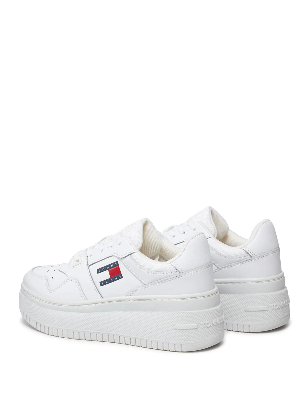 Sneakers Tommy Hilfiger Retro Basket Flat da Donna - Bianco