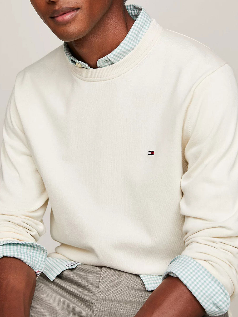 Pullover Tommy Hilfiger 1985 Crew Neck da Uomo - Bianco