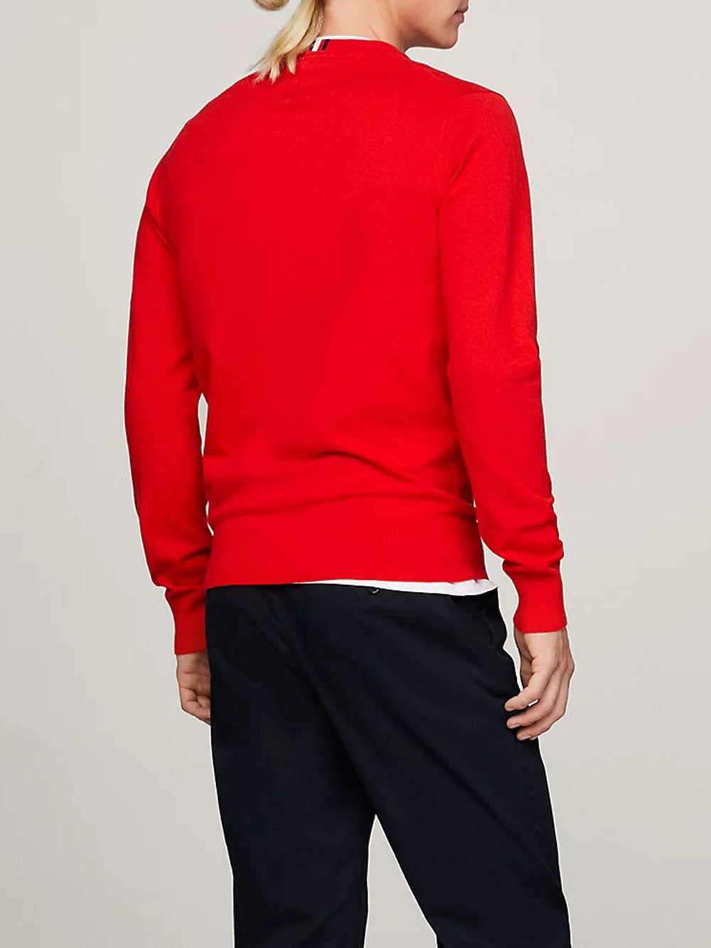 Pullover Tommy Hilfiger 1985 Crew Neck da Uomo - Rosso