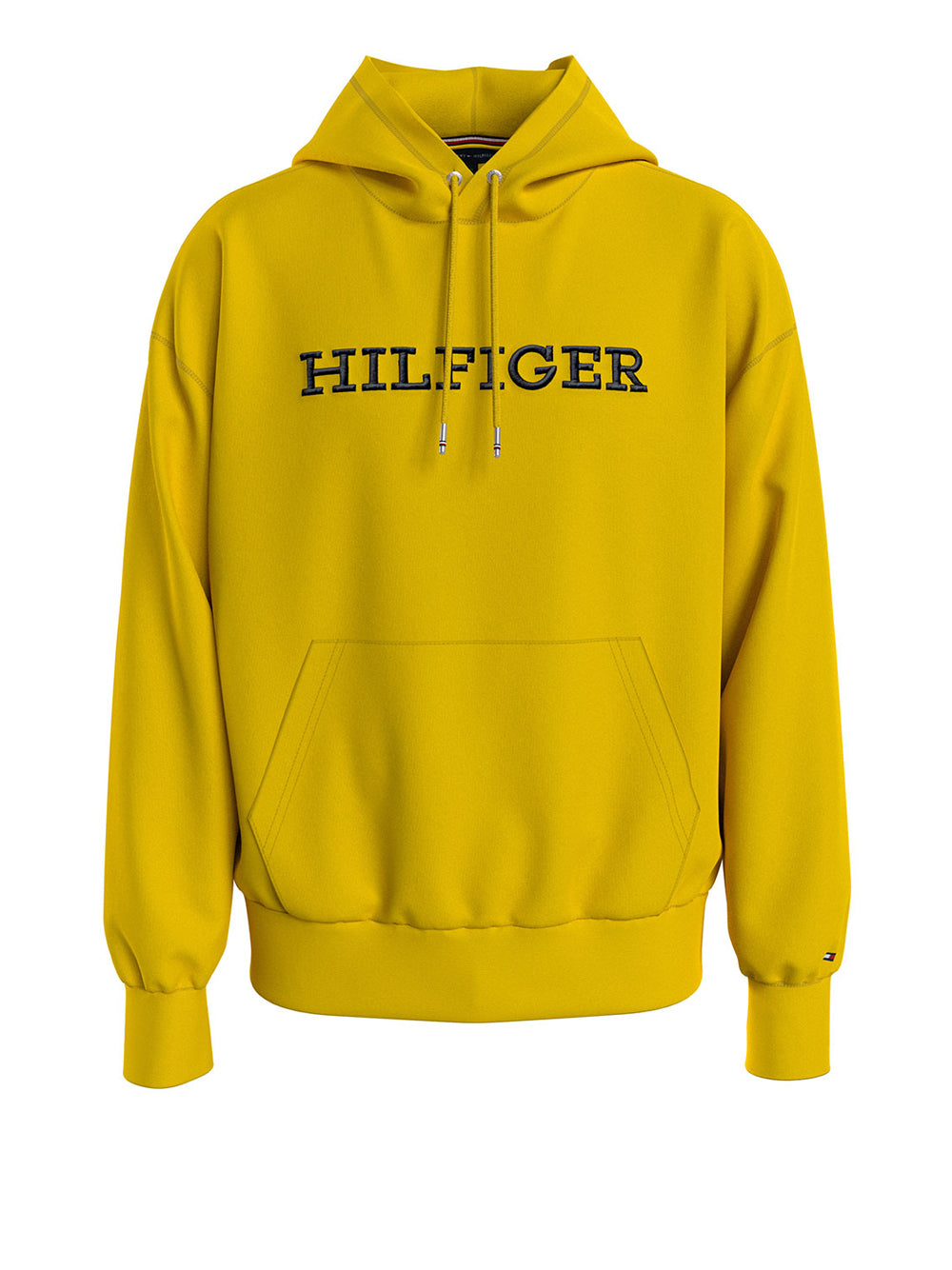 Felpa Cappuccio Tommy Hilfiger Monotype Embro da Uomo - Giallo