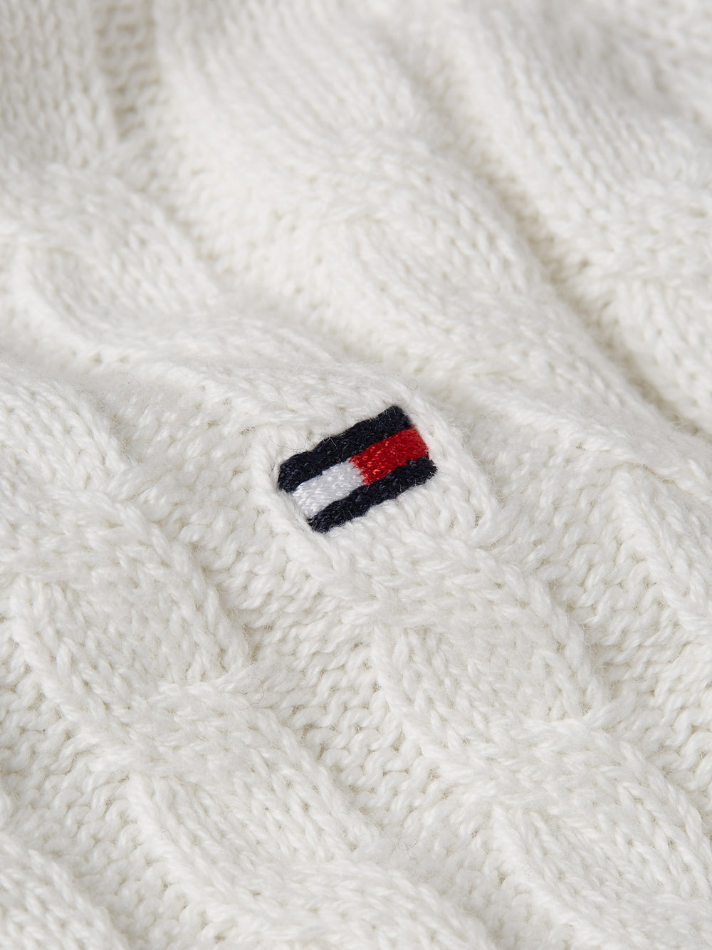 Pullover Tommy Hilfiger Cable C-Nk da Donna - Avorio