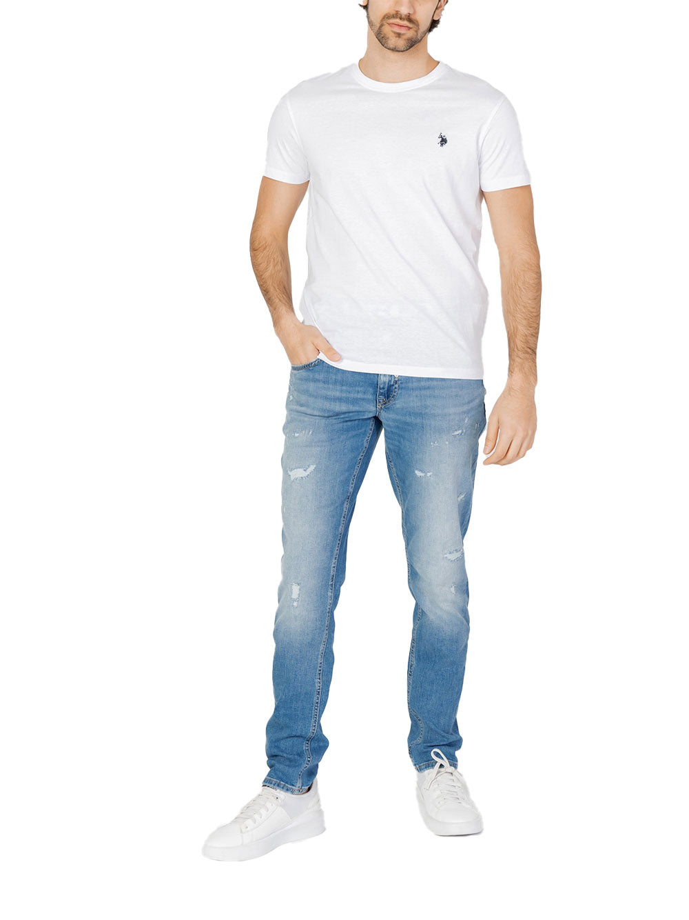 T-shirt U.S. Polo Assn. Mick 49351 da Uomo - Bianco