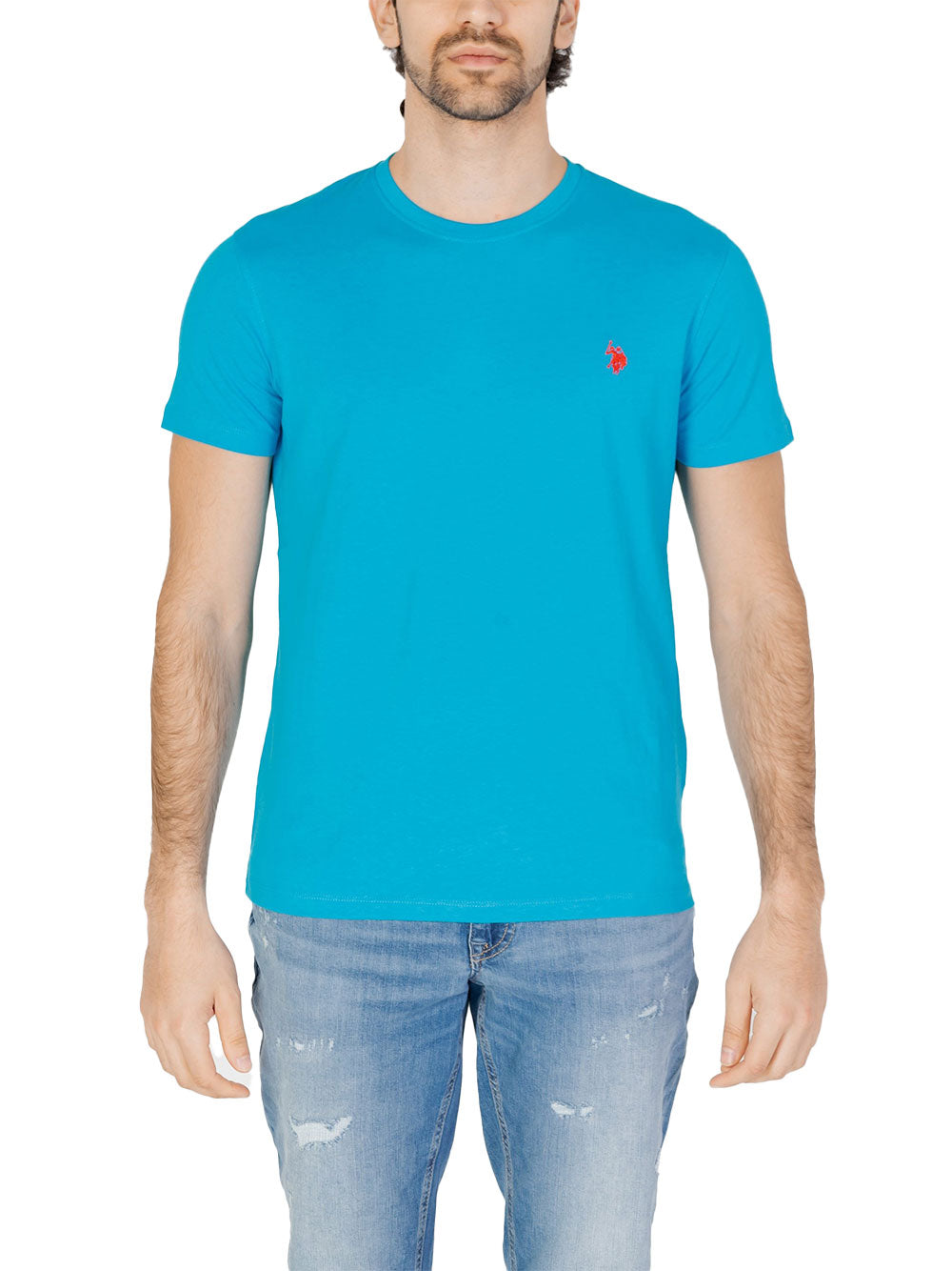 T-shirt U.S. Polo Assn. Mick da Uomo - Celeste